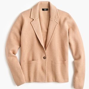 J.Crew Cropped single-button sweater-blazer
